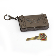 J Store Game PUBG Triumph Crate Keychain Treasure Box with Key Playerunknown's Battlegrounds Cosplay Keyring Holder 2024 - buy cheap
