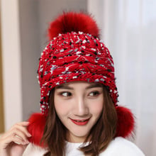 Новая модная осенне-зимняя Корейская теплая простая вязаная шапка, удобная женская Милая Повседневная Уличная шапка для девочек, шапки с помпонами для волос 2024 - купить недорого