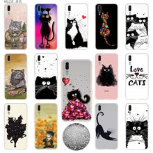 Gato fofo tpu capa casos de telefone de luxo silicone macio para huawei p50 p40 p30 p20 pro p10 lite p inteligente z 2020 2019 2024 - compre barato