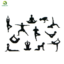 12PCS/SET Yoga Figures Silhouette Cookie Cutter Plastic Yoga Fondant Biscuit Mold Cutter Baking Cake Mold Cake Decorating Tools 2024 - buy cheap