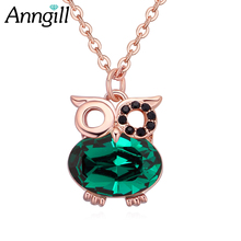 Fashion Necklace Women Jewelry Trendy Charms Crystals From Swarovski Owl Necklace Gold Color Chain Boho Necklaces & Pendants 2024 - buy cheap