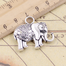 Elefante de 5 piezas, 28x31mm, colgantes de Color plata tibetana, fabricación de joyas antiguas, artesanía hecha a mano DIY 2024 - compra barato