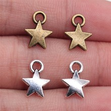 WYSIWYG 20pcs 9mm Tiny Star Charm Small Star Charms For Jewelry Making Tiny Star Silver Color Charm For Jewelry Making 2024 - buy cheap