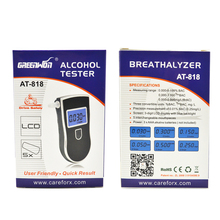 2019  Professional Police Black Digital LCD Alcohol Breath Analyzer Detector Breathalyzer Tester Test AT-818 2024 - buy cheap