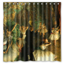 Edgar Degas Ballet Dança Pintura Padrão Criativo Banho Cortinas de Chuveiro de Poliéster Impermeável Cortina de Chuveiro Da Tela 180x180 cm 2024 - compre barato