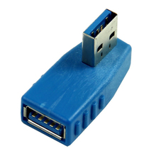 Синий вертикальный левый Угловой 90 градусов USB 3,0 адаптер «Папа-мама» конвертер 2024 - купить недорого
