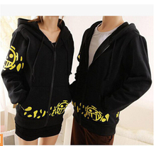 Hot Sale Japanese Anime Cosplay Clothes One Piece Trafalgar Law Cosplay Costume Black Trafalgar Law Hoodie Jackets Coat 2024 - buy cheap