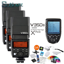 Godox-cámara Flash Speedlite V350S TTL HSS 1/s X 8000, sistema con batería de iones de litio de 2000mAh integrada y transmisor xpro-s para Sony 2024 - compra barato