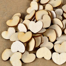 WHOLESALE PRICE 100Pcs/lot Heart Blank Unfinished Natural DIY Craft Supplies Wooden ScrapBooking Craft Wedding Decoration 2024 - buy cheap