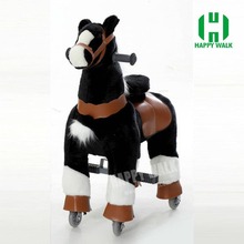 Passeio no brinquedo do cavalo l tamanho 132x123cm roda de pelúcia andando cavalo mecânico brinquedo de cavalo presentes de aniversário do ano novo para crianças passeio em brinquedos 2024 - compre barato