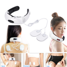 Health Care Relaxation Electric Pulse Back and Neck Massager Far Infrared Heating Pain Relief  Acupuncture Tool Physiotherap 2024 - buy cheap