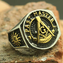 Mens 316L Stainless Steel Hot Freemasons Past Master Ring 2024 - buy cheap
