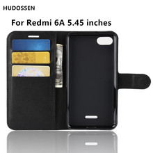 Capa flip de couro para xiaomi redmi 6a, capa carteira de silicone com flip 2024 - compre barato