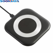 SOONHUA ABS 10W Fast Wireless Charging Adapter Temperature Control Indicator Light Charger Compatible With QI Standard Devices 2024 - buy cheap