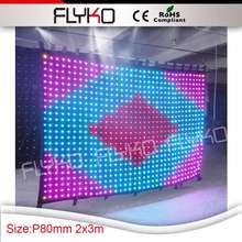 Бесплатная доставка LED Vision занавеска звезда ткань P80mm фон с изображением матрицы RGB 2024 - купить недорого