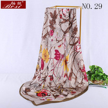 silk feels square scarf Flower women Fashion scarfs sjaal scarves luxury brand women hijab Wraps peacock Spring for 90*90cm new 2024 - buy cheap