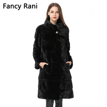 2018 Fashion Fur Coat Natural Mink Stand Collar Good Quality Warm Mink Fur Coat Women Black Natural Fur Coats Customized Clothes 2024 - buy cheap