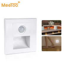 PIR Motion Sensor Led Stair Light Infrared Human Body Induction Indoor Wall Lamp Sconce Recessed Step Ladder Stairs Wall Light 2024 - buy cheap