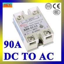 SSR 90DA relay,DC to AC single phase solid state relay SSR-90DA Input 3-32V DC Output 24-380V AC 2024 - buy cheap