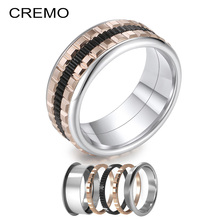 Cremo Dainty Chocolate Rings Stainless Steel Ring Interchangeable Wedding Band Engagement Original Design Bijoux Femme Bague 2024 - buy cheap