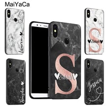 PERSONALISED INITIALS MARBLE Case For Xiaomi Redmi Note 11 Pro 10 9 8 9S 10S 9A 9T Mi 11T 11 Lite POCO F3 M3 M4 X3 Pro X3 GT 2024 - buy cheap