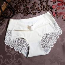 Women's Sexy Lace Panties Seamless Underwear Briefs Nylon Silk Girls Ladies Underpants Bikini Cotton Crotch Transparent Lingerie 2024 - buy cheap