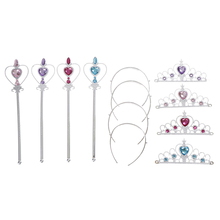 New Princess Bridal Crown Hair Bands Magic Wand Crystal Tiara Hoop Headband Frozen Crown Twinkle Hair Accessories For Girls 2024 - buy cheap