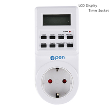 OPT-002 EU Electronic Digital Timer Switch Plug Kitchen Timer Outlet 230V 50HZ 7 Day 12/24 Hour Programmable Timing Socket 2024 - buy cheap