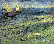 famous art for bedroom Fishing Boats at Sea Vincent Van Gogh paintings Hand painted High quality 2024 - buy cheap