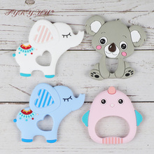 TYRY.HU 10 pieces Elephant Baby Teether Chew Jewelry Rodent Bebe Teething Toys Food Silicone Teething Soother 2024 - buy cheap