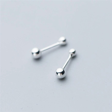 Pendientes pequeños redondos geométricos minimalistas para mujer, de Plata de Ley 925 auténtica, joyería de fiesta 2024 - compra barato