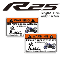 KODASKIN Motorcycle Cheap 2D Creative Warning Sticker Decal for YAMAHA R25 2024 - buy cheap