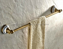 Towel Bars Single Rail Antique Brass Towel Holder Bath Shelf Towel Hanger Wall Mounted Bathroom Accessories Nba402 2024 - buy cheap