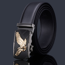KAWEIDA Mens Accessories 2018 Luxe Gold Silver Eagle Automatic Buckle Belt for Jeans Designer Leather Belt Trending Gift for Man 2024 - buy cheap