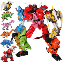 NEW movie 5 in 1 Anime Devastator Transformation toys Oversize Robot Car Older Boy kids children Action Figures Dinosaur Model 2024 - buy cheap