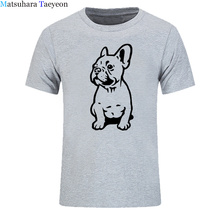 FRENCH BULLDOG Print T-shirt Men Summer Style Cotton Short Sleeve O-Neck T Shirt Funny  Tee Mans Top Clothing 2024 - buy cheap