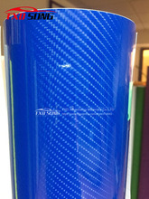 Pegatina de alto brillo para coche, pegatina de cristal azul 5D de fibra de carbono, película de vinilo, bricolaje, decorativa para vehículo y motocicleta, 10cm x 152cm/lote 2024 - compra barato
