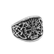 Vikingo-Anillo de plata de primera ley con nudo celta, joyería de acero inoxidable, amuleto nórdico, nudo celta, venta al por mayor, SWR0852A 2024 - compra barato