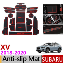 Tapete antiderrapante de borracha para portão de carro, tapete de copo de borracha para subaru xv 2018 2019 2020, crosstrek wrx sti, acessórios de silicone, adesivos, estilo de carro 2024 - compre barato