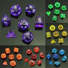 1 set of 7 sided dice D4 D6 D8 D10 D12 D20 for MTG RPG D&D Poly Dice Board Game  2024 - buy cheap