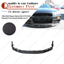 Car Accessories Carbon Fiber OEM Style Front Lip Fit For 1999-2002 R34 GTR Standard Front Bumper Middle Splitter Lip 2024 - buy cheap