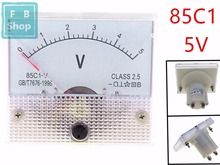 Voltímetro analógico 85c1 5v, medidor de tensão, agulha de painel 2024 - compre barato