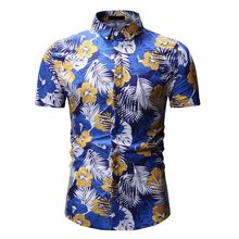 Mens Hawaiian Shirt Male Casual camisa masculina Printed Beach Shirts Short Sleeve brand clothing 2024 - buy cheap