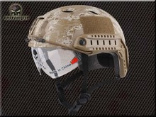 2017 Outdoor Tactical BJ combat Helmet with goggle NVG Mount And Side Rail With Clear Visor For Military gears 2024 - buy cheap