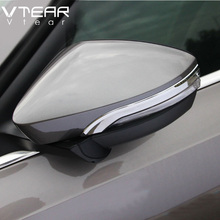 Vtear for Skoda Octavia A7 2017 accessories car door side rearview mirror strip chrome trim rear view tape cover accessories 15 2024 - buy cheap