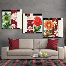 Painting on Canvas Still life flower Posters and Prints 3 Panels Wall Pictures for Living Room Home Decor 2024 - buy cheap