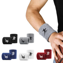 Cotton Elastic Wristbands Gym Fitness Gear Support Power Weightlifting Wrist Wraps for Basketball Tennis Badminton Brace 2024 - compre barato