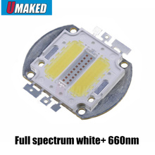 60W espectro completo blanco + 660nm alto brillo LED cuentas Chip reflector punto de luz COB Chips para planta 2024 - compra barato