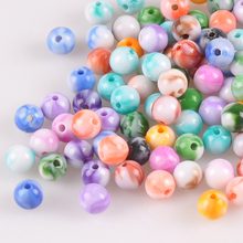 100pcs 8mm Mixed Color Acrylic beads Spacer Ball Beads For Jewelry Handmade YKL0665-8 2024 - buy cheap