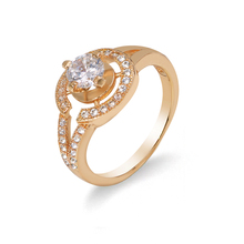 Женские кольца MxGxFam, модные кольца золотого цвета с 18 золотым покрытием из AAA + кубического циркония 2024 - купить недорого